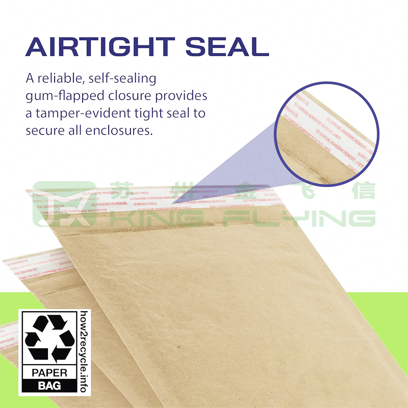 Custom Design 100% Biodegradable Kraft Honeycomb Packaging Mailer For Documents