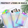 Custom Aluminium Metallic Shipping Packaging Holographic Bubble Mailer