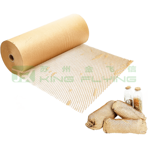 Eco Bio-degradable Shock-Resistant Kraft Honeycomb Core Wrapping Paper Packaging Roll