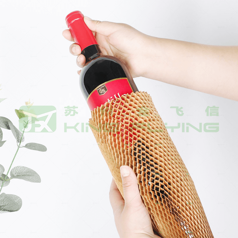 Environmentally Friendly Degradable Kraft Honeycomb Sleeve For Red Wine Package