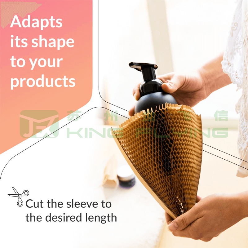 Eco-Friendly Honeycomb Protective Paper Sleeve For Wine Glass Bottle Wrapping