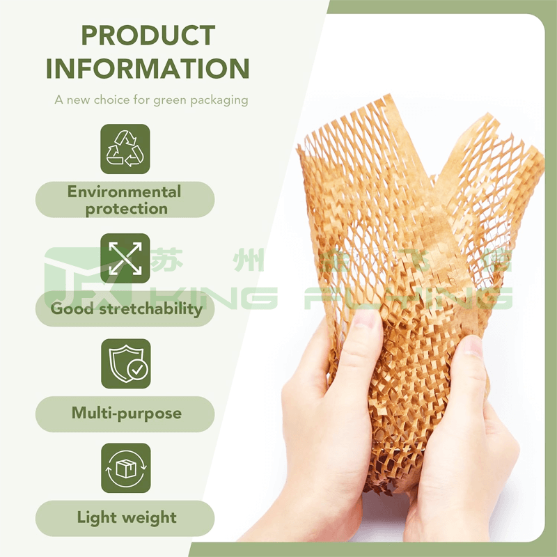 Factory Wholesale Biodegradable Kraft Paper Honeycomb Wrap Sleeve