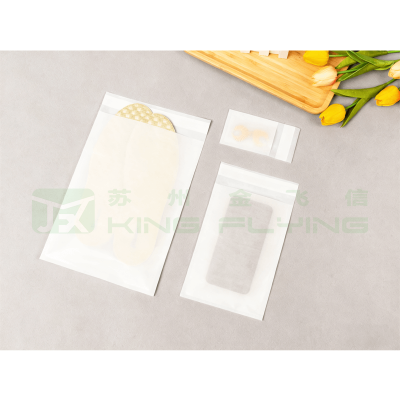 Biodegradable Eco-Friendly Wax Coated Custom Printed Dustproof Glassine Paper Bag