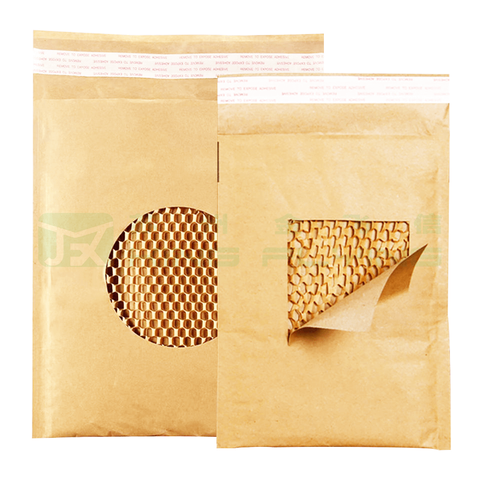 Hot Sale Kraft Paper Padded Honeycomb Recyclable Shipping Bag