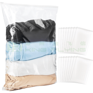 Custom Printed Eco Reusable Plastic Frosted Zipper Bag For Clothing