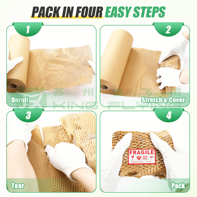 Custom Printed Shockproof Eco Friendly Honeycomb Paper Sleeve For Wrapping