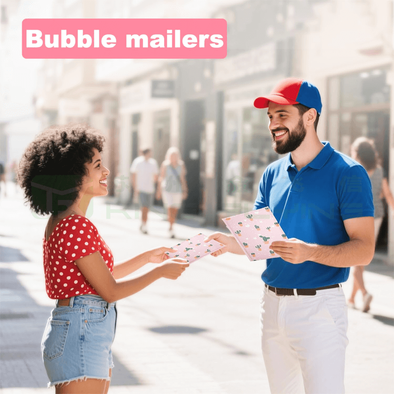 Custom Printed Poly Bubble Mailer For Jewelry Cushioned Shipping Packaging