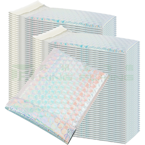 Custom Print Aluminum Foil Metallic Bubble Wholesale Express Packaging Bag