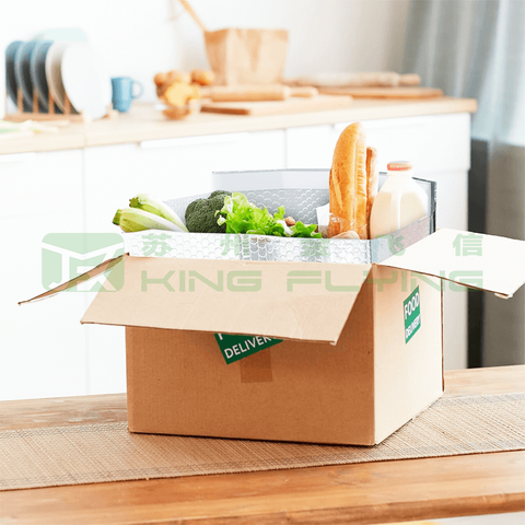 Aluminum Foil Box Liner Thermal Hot Food Delivery Cooler Bag