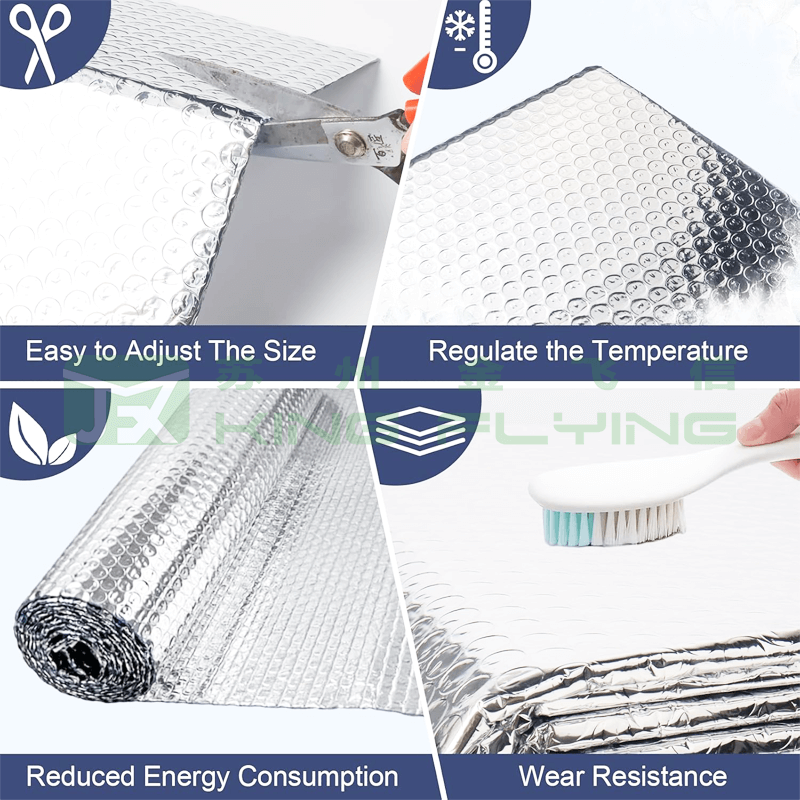 High R-Value Fireproof Reflective Double Bubble Aluminium Heat Insulation Material