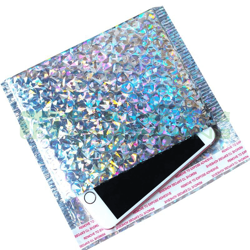 High Repurchase Shipping Logo Custom Made Wholesale Metallic Bubble Envelope
