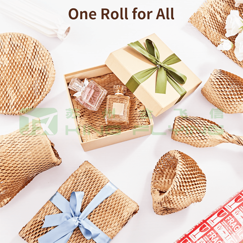 Premium Kraft Honeycomb Paper Roll For Gift Wrapping And Shipping