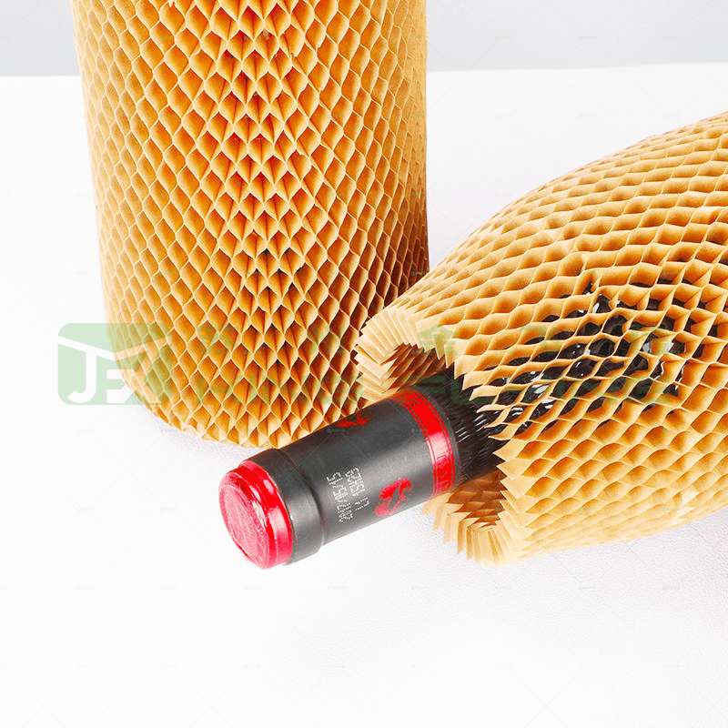 Sustainable Wine Bottle Protector Honeycomb Protective Packing Paper Sleeve