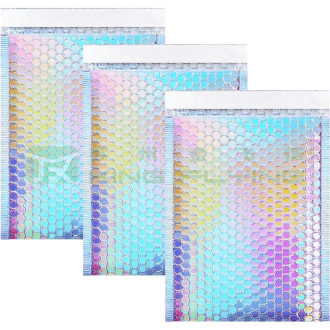 Custom Logo Metallic Bubble Aluminum Foil Shipping Express Packaging Bag