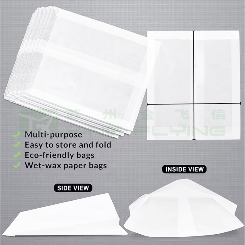 Custom Printed Eco-Friendly Degradable Clothing Packaging Glassine Paper Bag