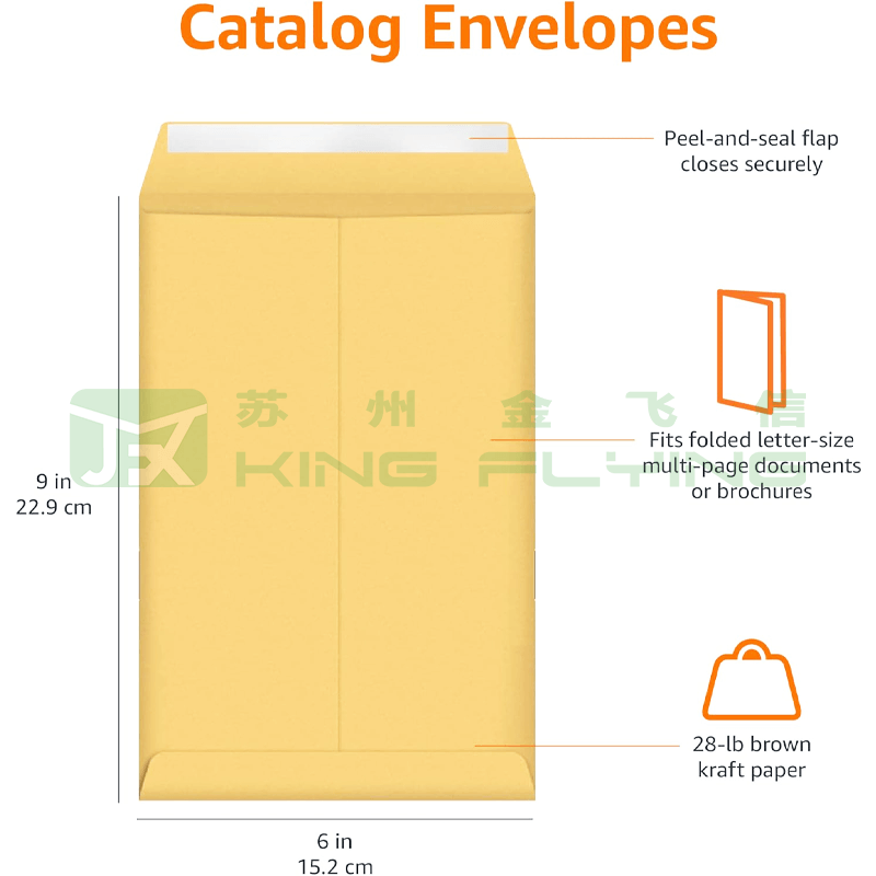 Custom Printed Compostable Kraft Paper Wholesale Clothes Packaging Envelope