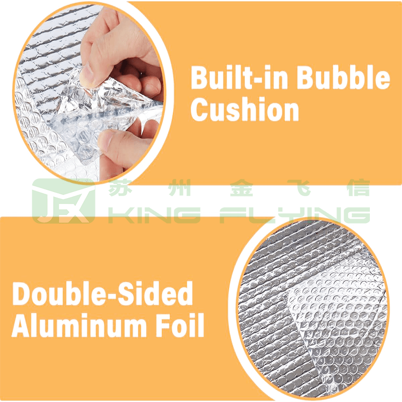 Reflective Aluminum Foil Bubble Insulation Thermal Packaging Material
