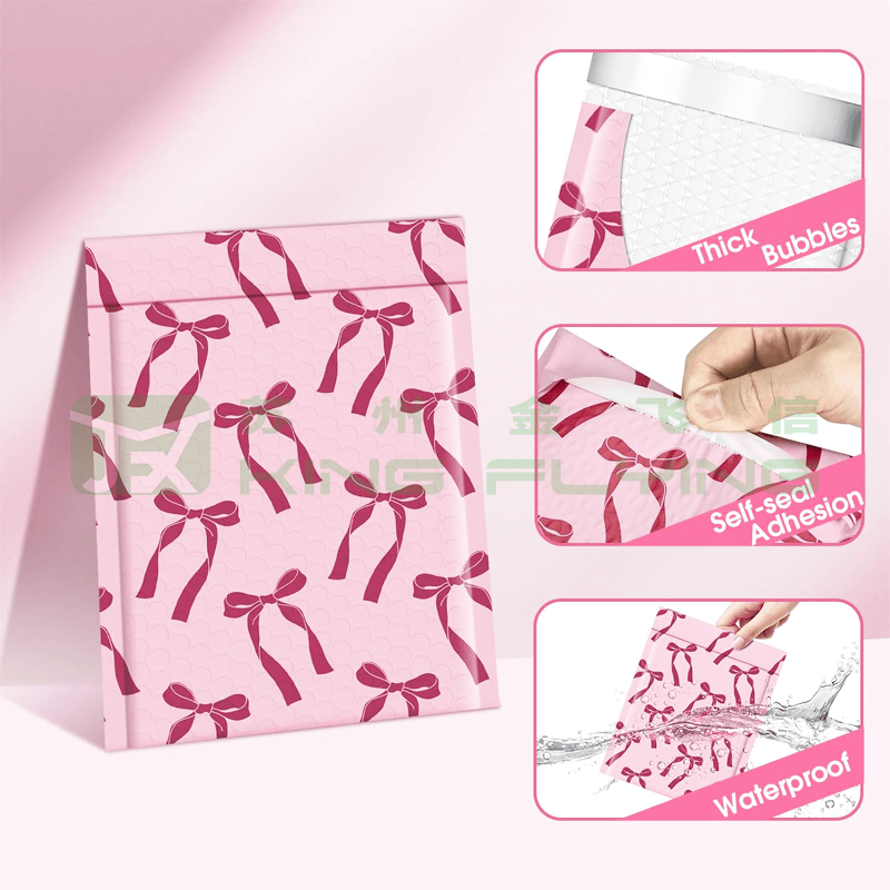 Strong Adhesive Shipping Poly Bubble Padded Bag For Clothing Packaging