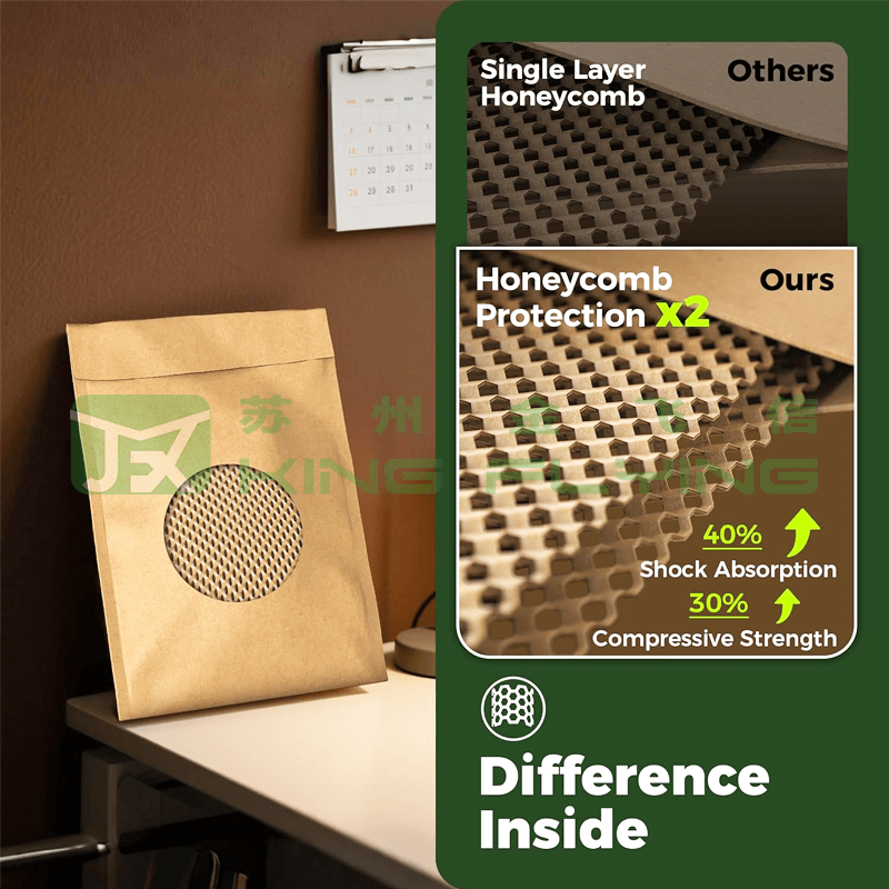 Wholesale Paper Padded Shipping Honeycomb Kraft Express Packaging Bag