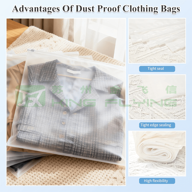 High Quality Custom Plastic Ziplock Garment Bag For T-Shirts Packaging