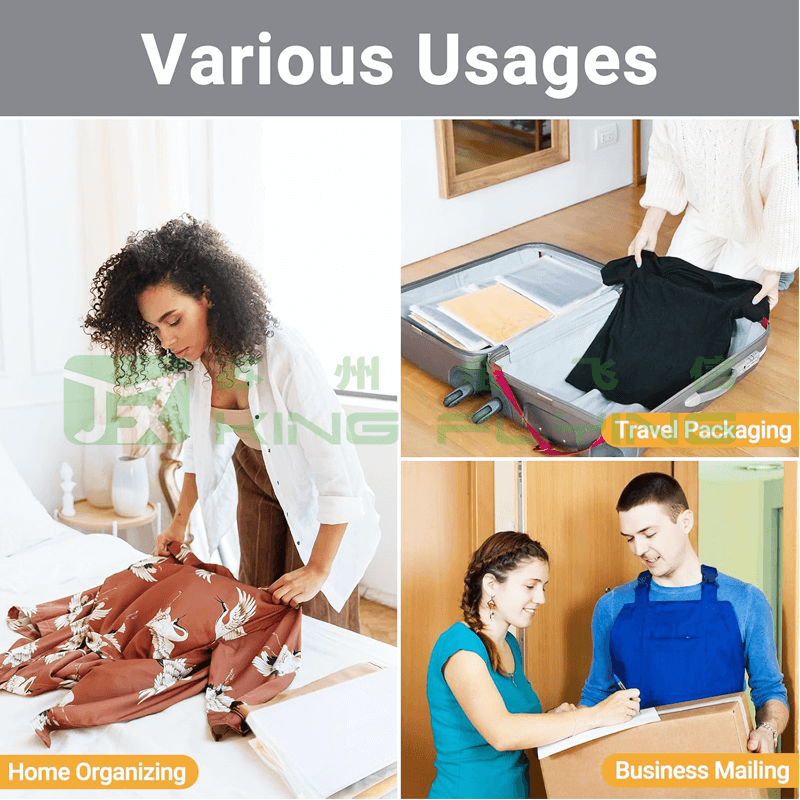 Custom Zipper Zip Lock Transparent Frosted Plastic Garment Packaging Bag