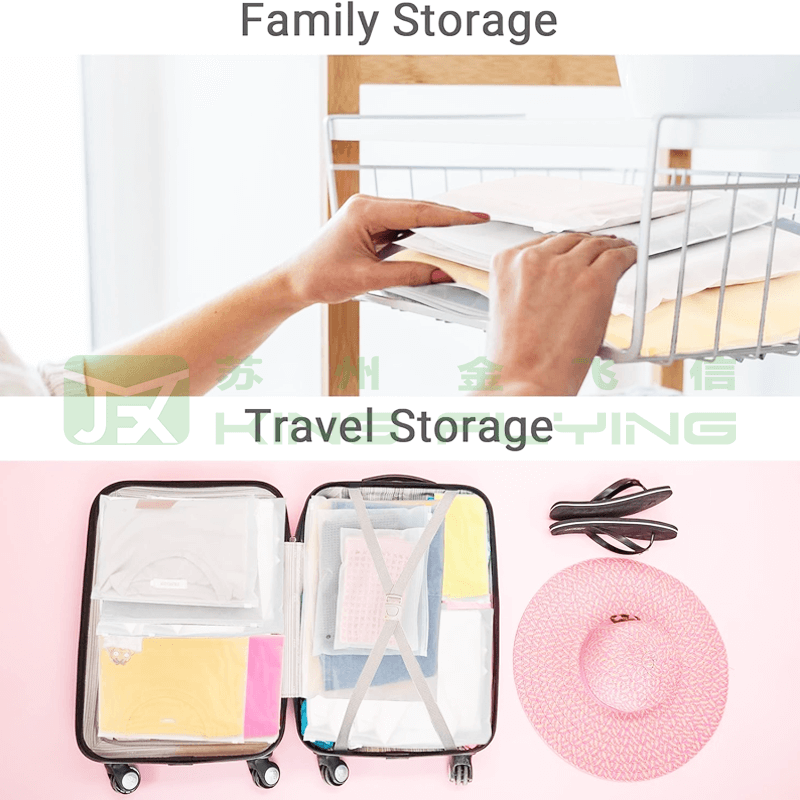 Custom Zipper Zip Lock Transparent Frosted Plastic Garment Packaging Bag