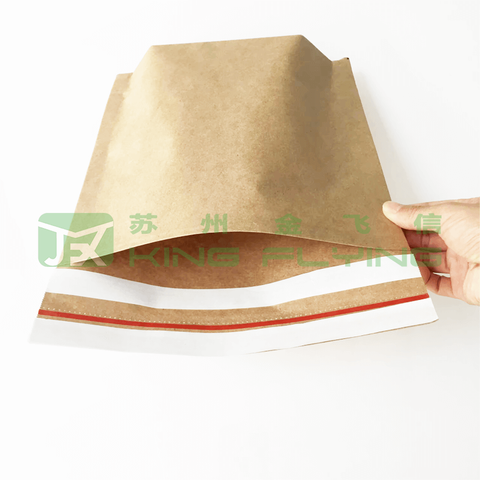 Custom Logo Self-seal Kraft Paper Clothes Packaging Mailing Bag