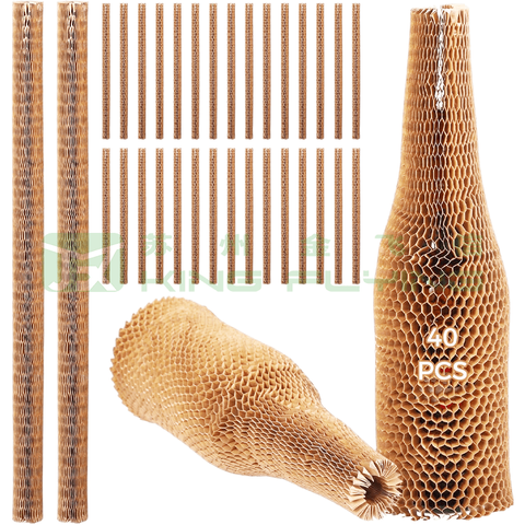 Eco-Friendly Honeycomb Packing Paper Sleeve Roll For Glassware Cushioning
