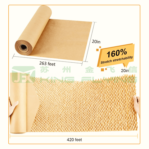 Eco-friendly Honeycomb Paper Cushion Sleeve Roll For Glassware Gift Wrapping