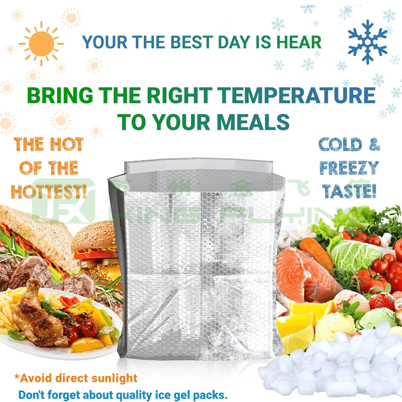 Aluminum Lightweight Reflective Bubble Cooler Bag With Enhanced Insulation