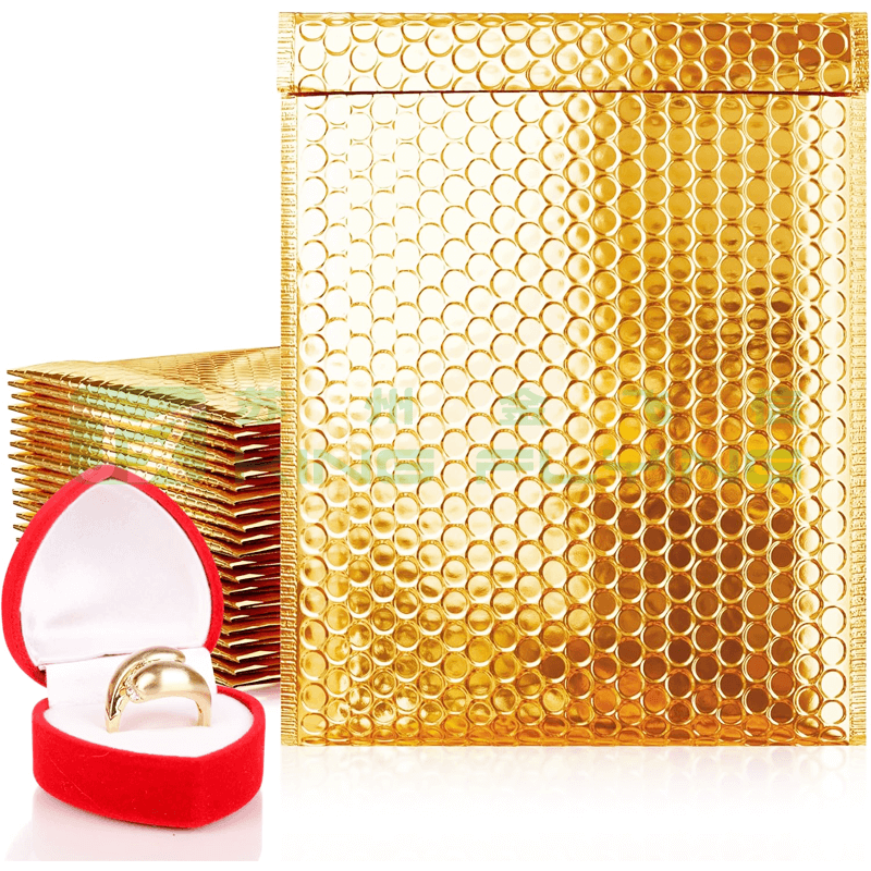 Customized Printed Metallic Bubble Packaging Mailer For Jewelry Shipping Delivery