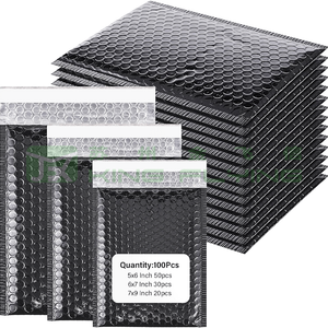 China Online Shopping Custom Holographic Metallic Bubble Packaging Bag