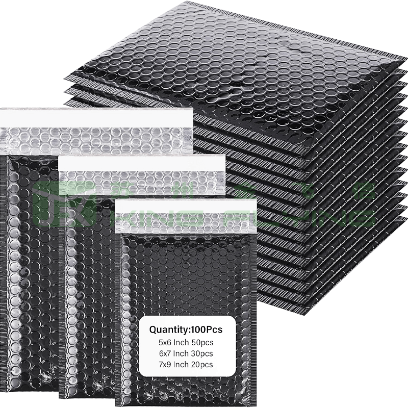China Online Shopping Custom Holographic Metallic Bubble Packaging Bag