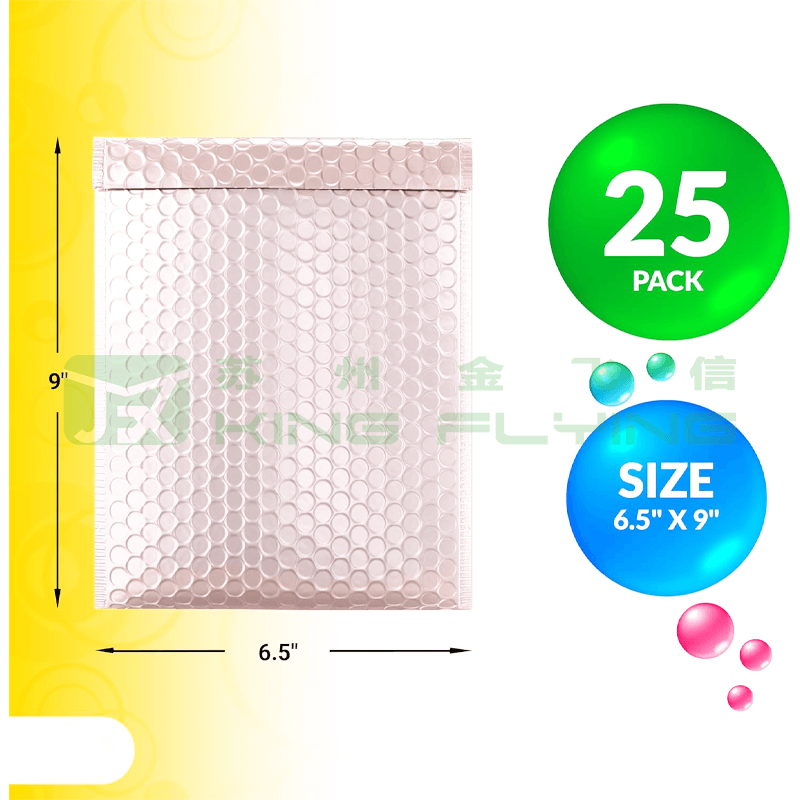 Custom Metallic Bubble Packaging Envelope For Clothes Shipping