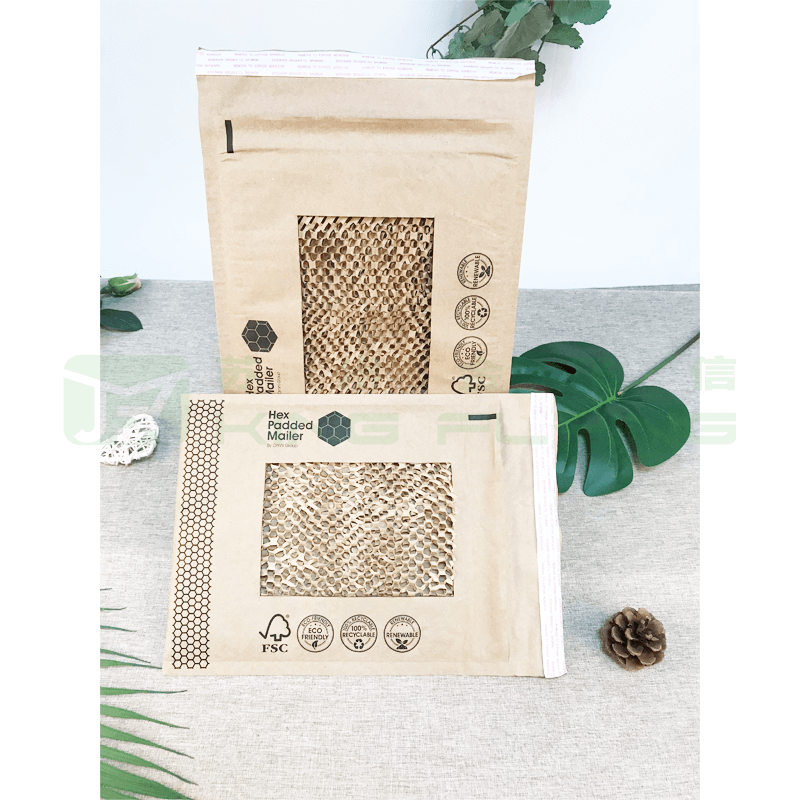 Shockproof Custom 100% Compostable Honeycomb Padded Kraft Paper Express Envelope