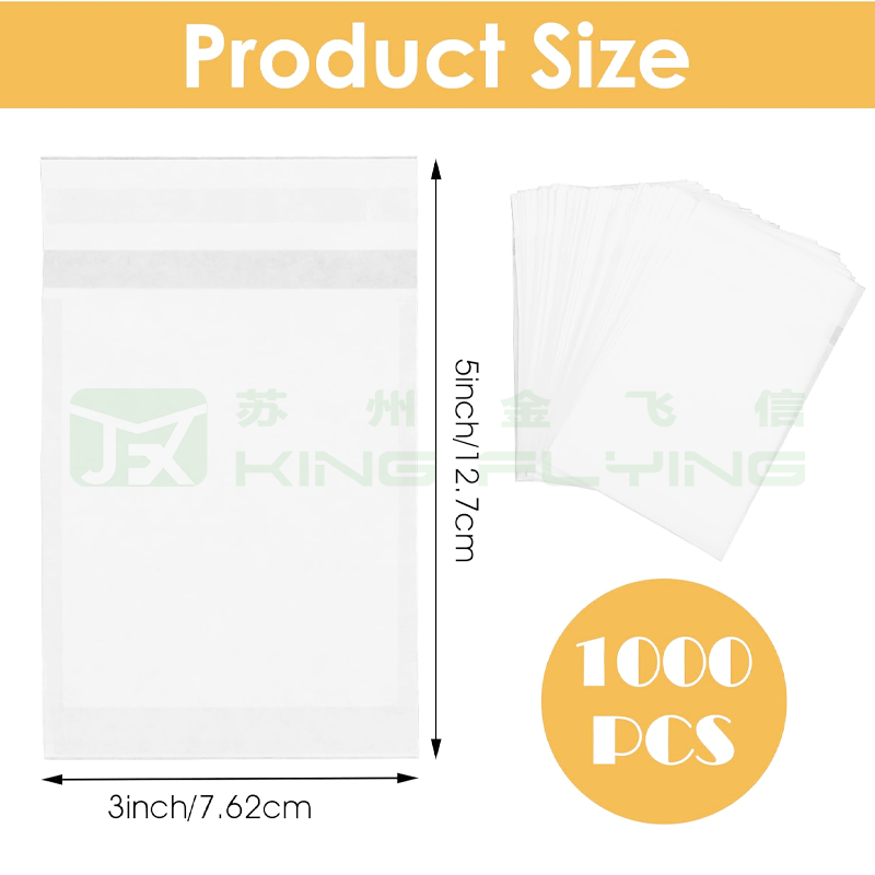 Custom Printed Recyclable Eco-friendly Glassine Bag For Clothing Packaging