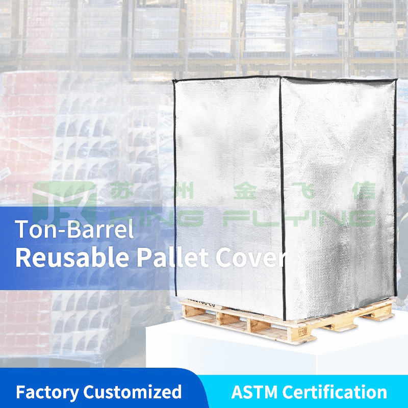 Durable Multi-Layer Metalized Film Thermal Insulation Pallet Cover For Shipping