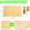 2025 Hot Sales Multi-size Kraft Perforated Wrapping Paper Honeycomb Roll