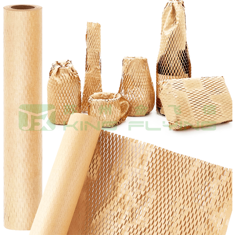 Protective Kraft Paper Perforated-Packing Honeycomb Cushion Roll For Gift Parcel