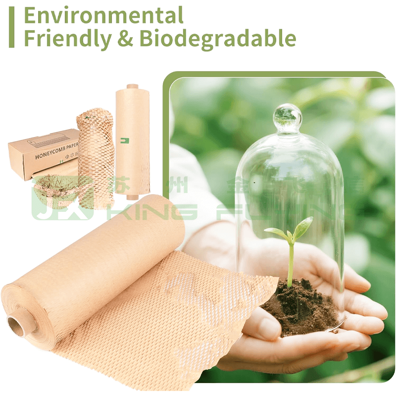 100% Recycle Eco-friendly Protective Honeycomb Buffer Wrapping Paper Roll