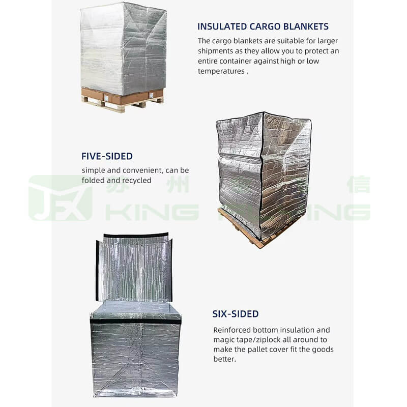 Reflective Aluminum Foil Bubble Pallet Thermal Cover For Cargo Insulation