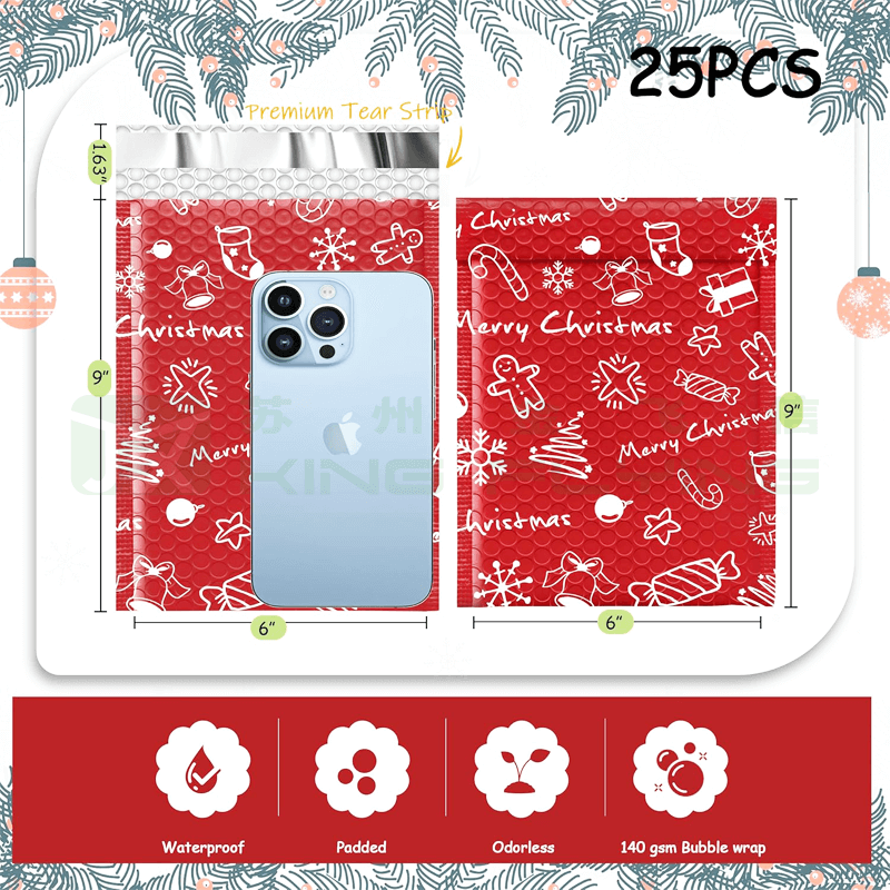 Strong Adhesive Shipping Bubble Padded Plastic Bag For Clothing Packaging