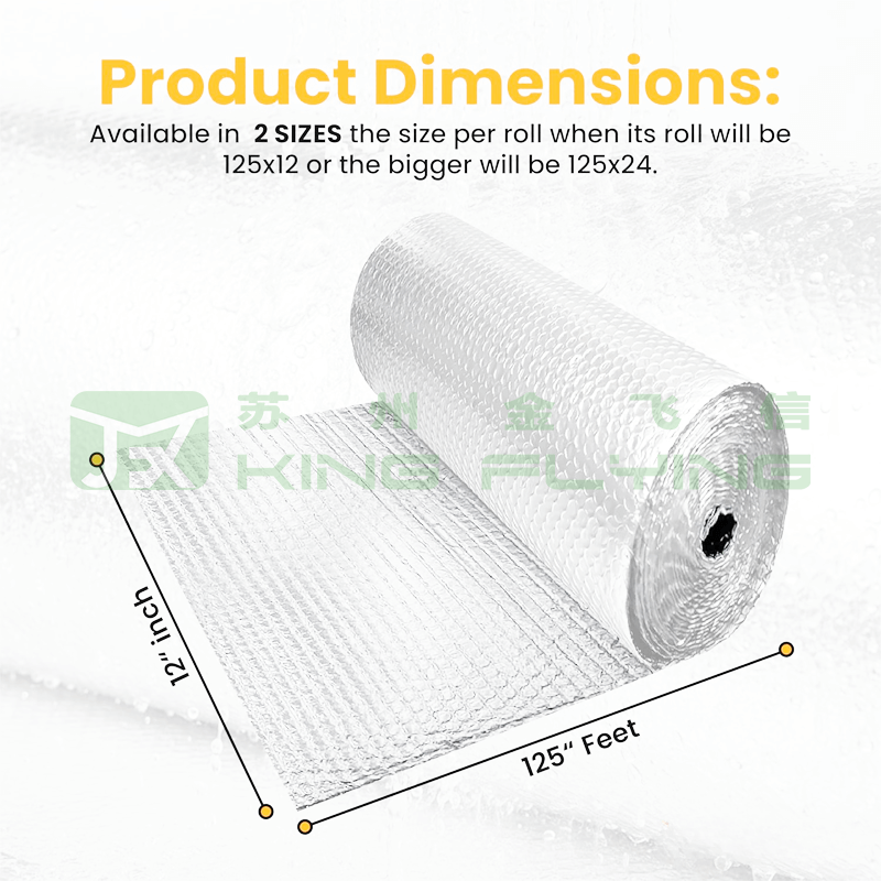 Double Sided Foil Bubble Thermal Insulation Packaging Material For Oven