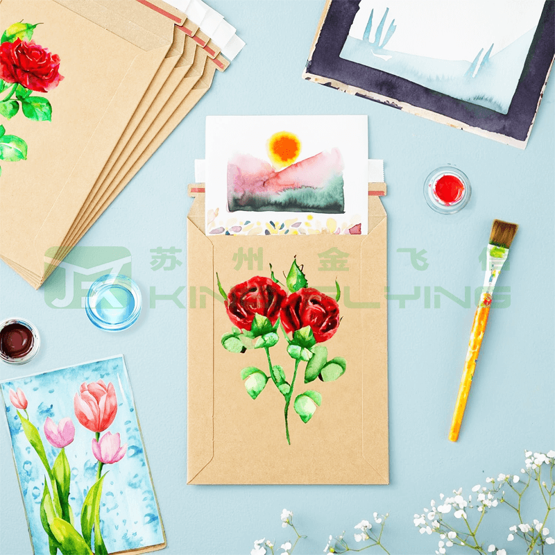 Biodegradable Recycled Custom Printed Thick Express Kraft Paper Packaging Bag