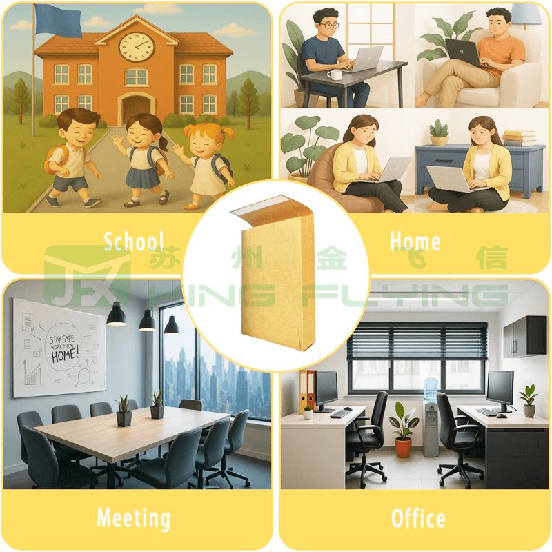 Customized Self Sealing Printed Kraft Paper Packaging Bag For Clothing