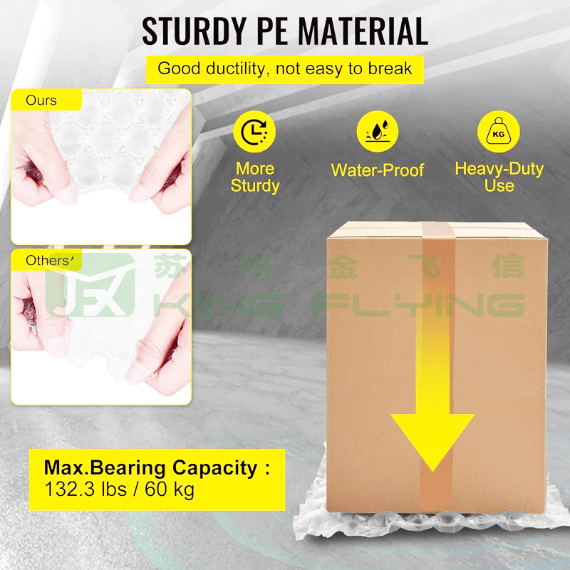 High-Clarity Transparent Air Bubble Packaging Film For Product Visibility
