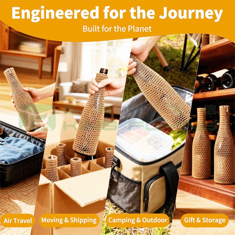 Hot Selling Wine Bottle Protector Honeycomb Sleeve For Packaging