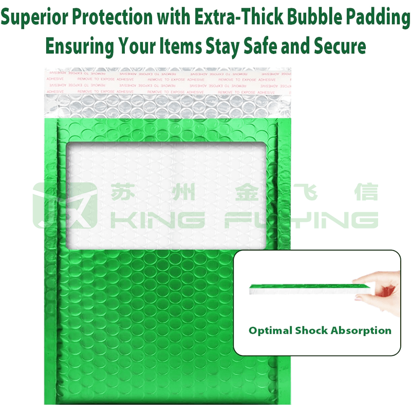 Aluminum Foil Bubble Plastic Metallic Bag For Cell Phone Delivery