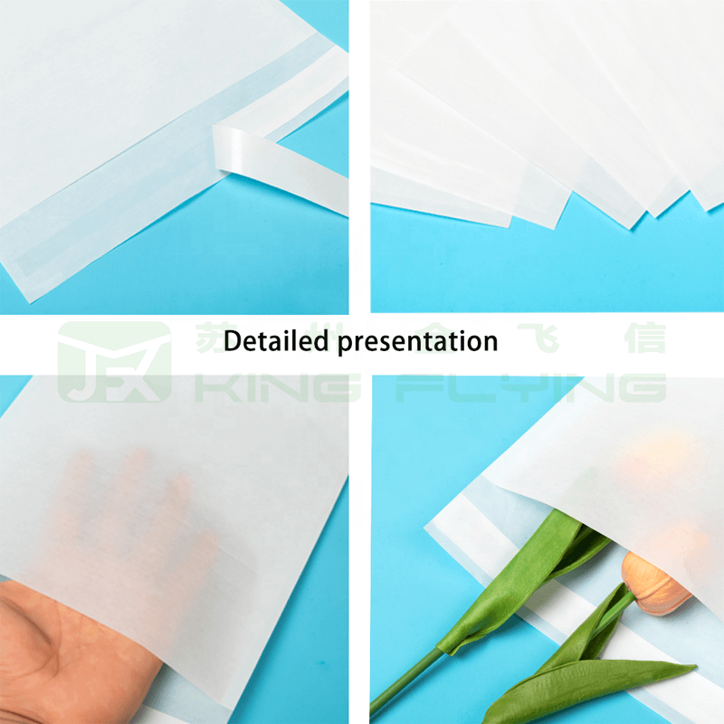 Custom Reusable Eco-Friendly Waterproof Biodegradable Self-Sealing Waxed Glassine Paper Bag
