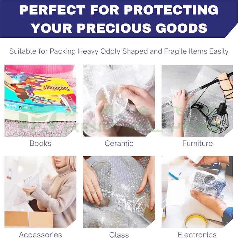 Transparent Cushion Inflatable Air Bubble Film For Packaging Shipping